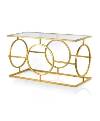 Stolik metalowy - stół złoty - Cedric - 80cm