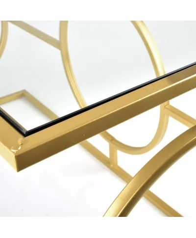 Stolik metalowy - stół złoty - Cedric - 80cm