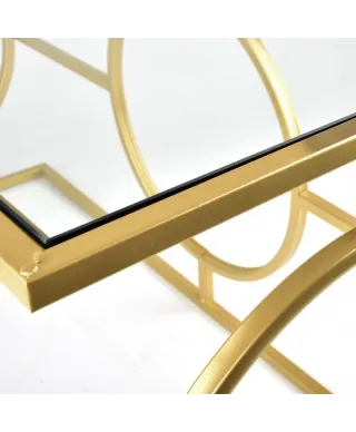 Stolik metalowy - stół złoty - Cedric - 80cm