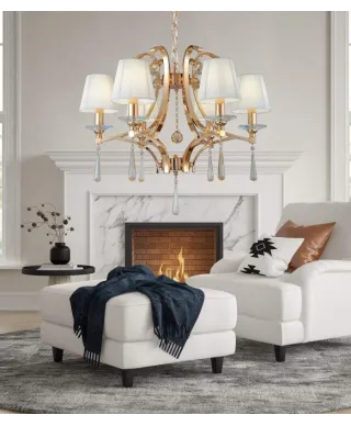 Żyrandol Klasyczny - Kryształowy Złoty Venisia W6