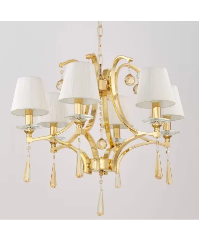 Żyrandol Klasyczny - Kryształowy Złoty Venisia W6
