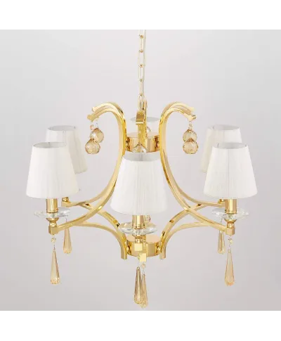 Żyrandol Klasyczny - Kryształowy Złoty Venisia W6