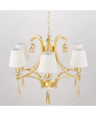 Żyrandol Klasyczny - Kryształowy Złoty Venisia W6