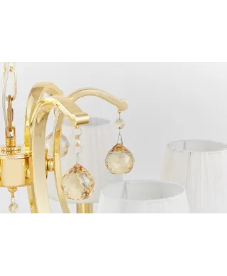 Żyrandol Klasyczny - Kryształowy Złoty Venisia W6