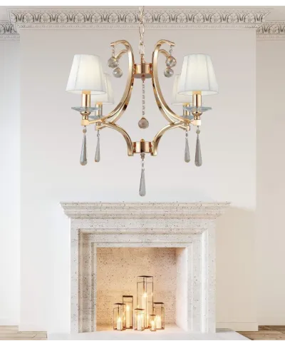 Żyrandol Klasyczny - Kryształowy Złoty Venisia W4