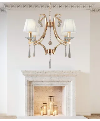 Żyrandol Klasyczny - Kryształowy Złoty Venisia W4