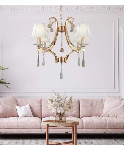 Żyrandol Klasyczny - Kryształowy Złoty Venisia W4