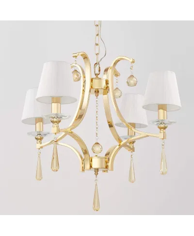 Żyrandol Klasyczny - Kryształowy Złoty Venisia W4