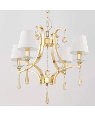 Żyrandol Klasyczny - Kryształowy Złoty Venisia W4