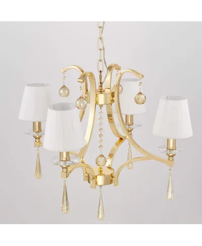 Żyrandol Klasyczny - Kryształowy Złoty Venisia W4