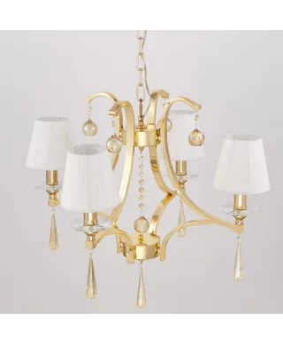 Żyrandol Klasyczny - Kryształowy Złoty Venisia W4
