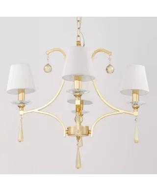 Żyrandol Klasyczny - Kryształowy Złoty Venisia W4