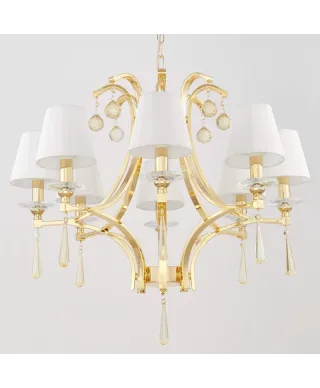 Żyrandol Klasyczny - Kryształowy Złoty Venisia W8