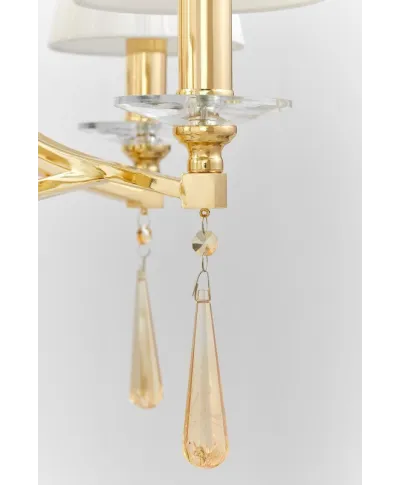 Żyrandol Klasyczny - Kryształowy Złoty Venisia W8