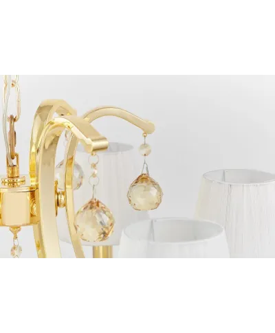 Żyrandol Klasyczny - Kryształowy Złoty Venisia W8