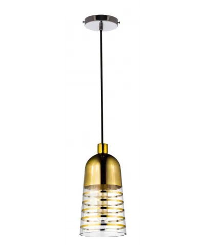 Lampa wisząca - Szklana - Złota - Etrica