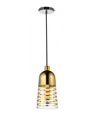 Lampa wisząca - Szklana - Złota - Etrica