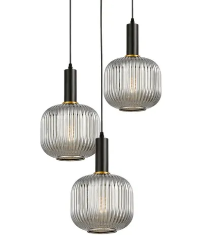 Lampa wisząca - Potrójna Dymiona - Loft - Gato W3-RD