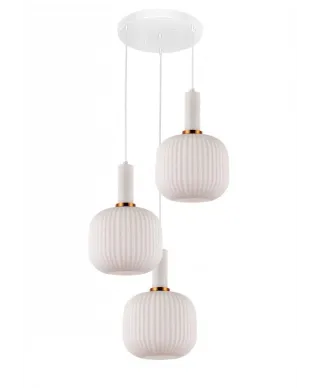 Lampa Wisząca - Potrójna Biała - Loft - Gato W3-RD