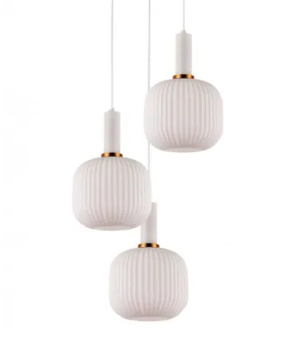 Lampa Wisząca - Potrójna Biała - Loft - Gato W3-RD