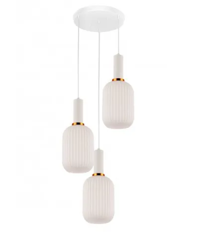 Lampa Wisząca - Potrójna Biała - Loft - Rico W3-RD