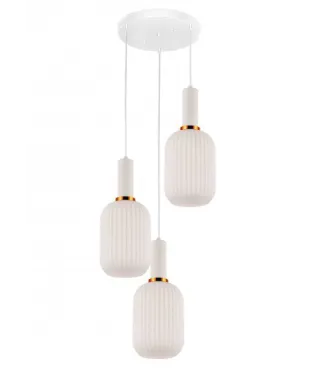 Lampa Wisząca - Potrójna Biała - Loft - Rico W3-RD