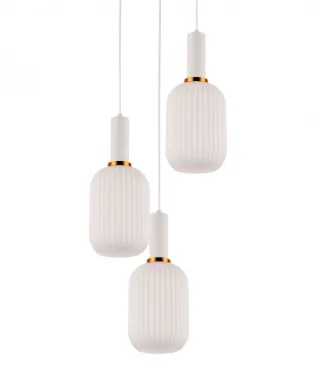 Lampa Wisząca - Potrójna Biała - Loft - Rico W3-RD
