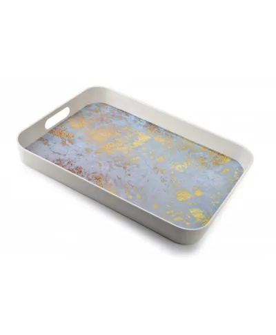 Taca dekoracyjna - Niebiesko złota - 40x31cm