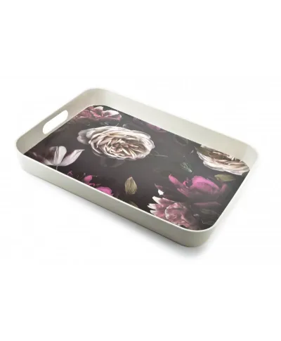 Taca dekoracyjna - Wielokolorowe Kwiaty - 40x31cm