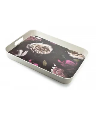 Taca dekoracyjna - Wielokolorowe Kwiaty - 40x31cm