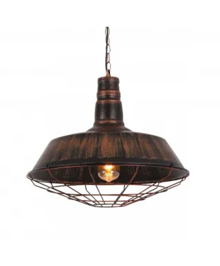 Lampa wisząca Industrialna - Loft stary mosiądz - Ariogio D45