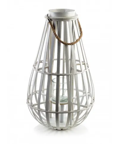 LUCIE WHITE Lampion h72x15cm