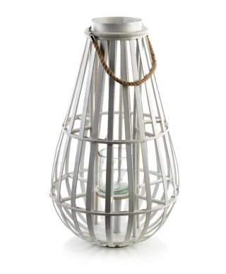 LUCIE WHITE Lampion h72x15cm