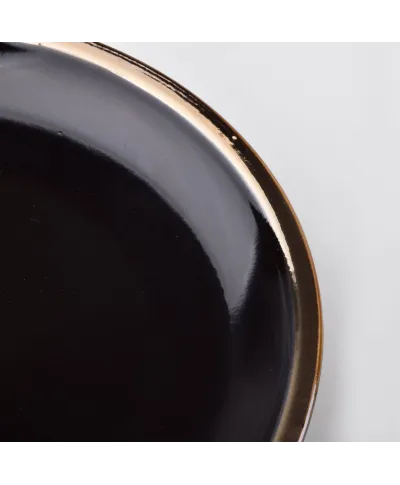 Talerz porcelanowy - Obiadowy - Czarny - CAL - 24cm