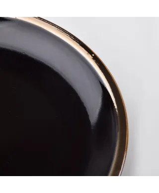 Talerz porcelanowy - Obiadowy - Czarny - CAL - 24cm