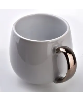 Kubek porcelanowy - Szary - CAL - 390ml