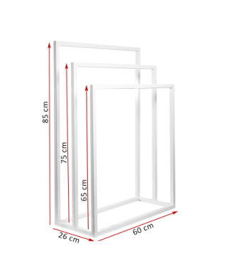 Stojak do łazienki  - Wieszak na ręczniki - Wega Tre - 60cm
