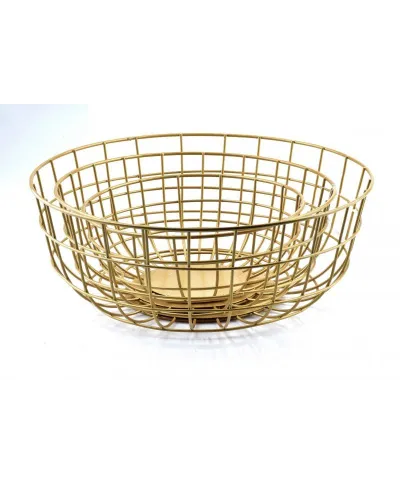 Miska dekoracyjna - Złota - Metalowa M