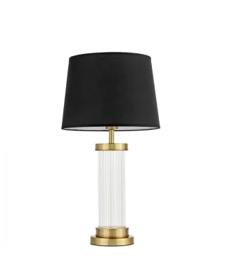 Lampka nocna - Lampa Glamour Czarno Mosiężna La Botte