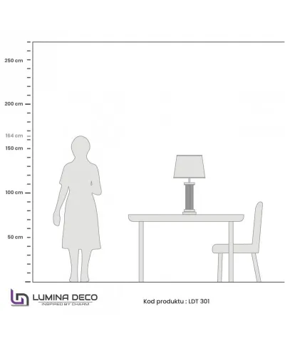 Lampka nocna - Lampa Glamour Czarno Mosiężna La Botte