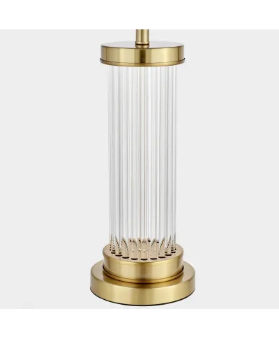 Lampka nocna - Biało mosiężna - Lampa Glamour la Botte