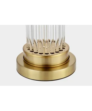 Lampka nocna - Biało mosiężna - Lampa Glamour la Botte