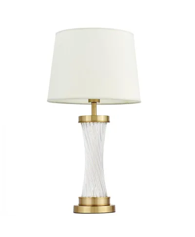 Lampka nocna - Biało mosiężna - Lampa Villanova