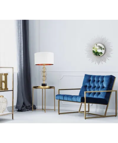 Lampka nocna - Biało mosiężna - Lampa Azzaria