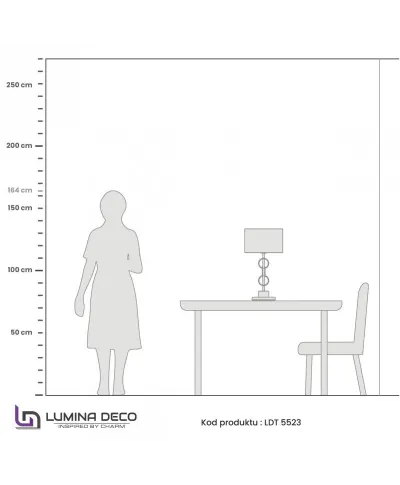 Lampka nocna - Biało mosiężna - Lampa Azzaria