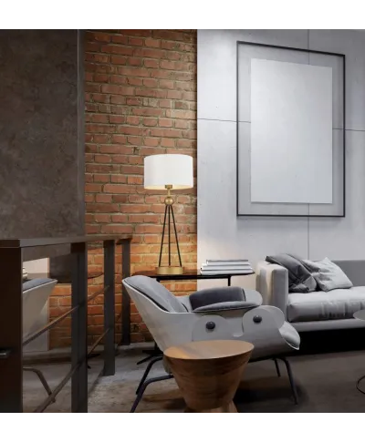 Lampka nocna - Biało złota - Nowoczesna Lampa Belforte