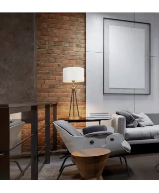 Lampka nocna - Biało złota - Nowoczesna Lampa Belforte