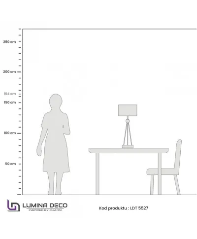 Lampka nocna - Biało złota - Nowoczesna Lampa Belforte