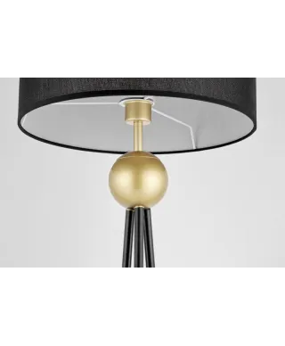 Lampa Podłogowa - Stojąca - Czarno Złota Belfore