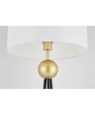 Lampa Podłogowa - Stojąca - Biało Złota Belfore